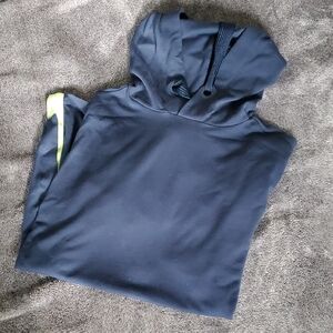 Navy Blue Hoodie with Drawstring